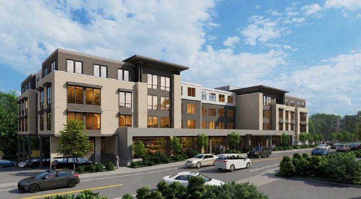 50 Bridge Street, Dedham, MA - mixed-use building rendering